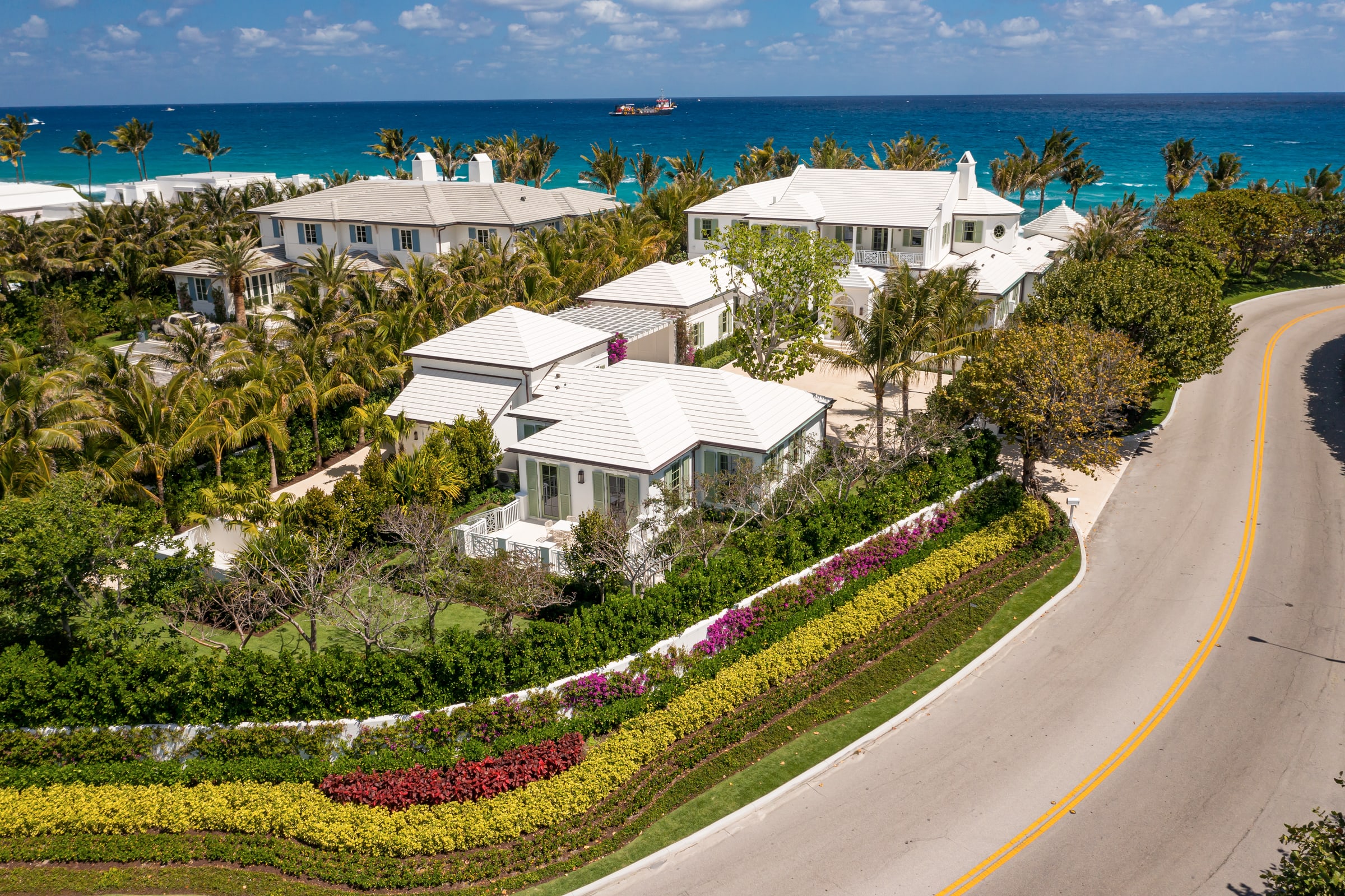 Oceanfront estate, from above