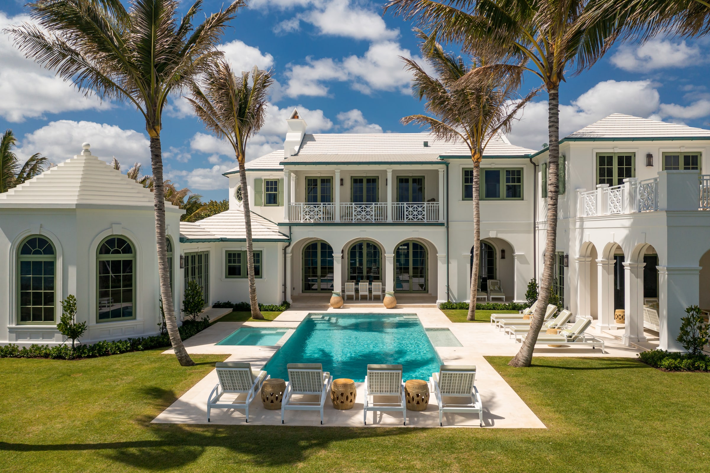 Garden elevation over the pool
