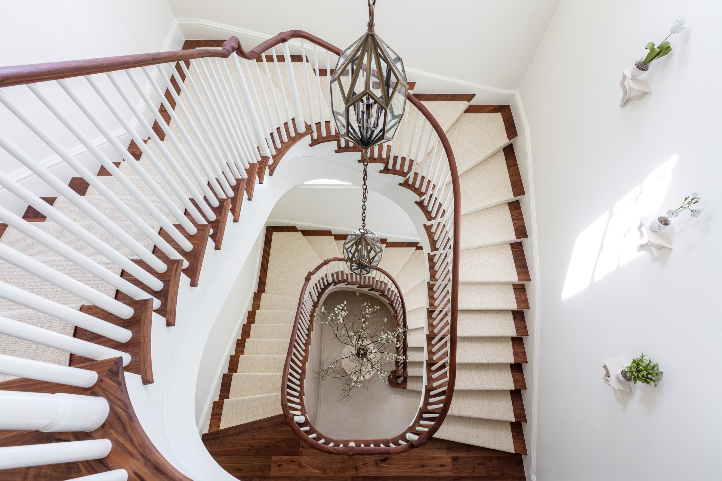 Oval stair, from above